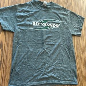 Gildan ultra cotton gray Stevenson University t-shirt, large